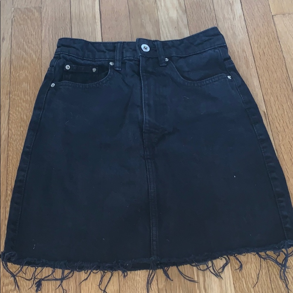 super cute black jean skirt